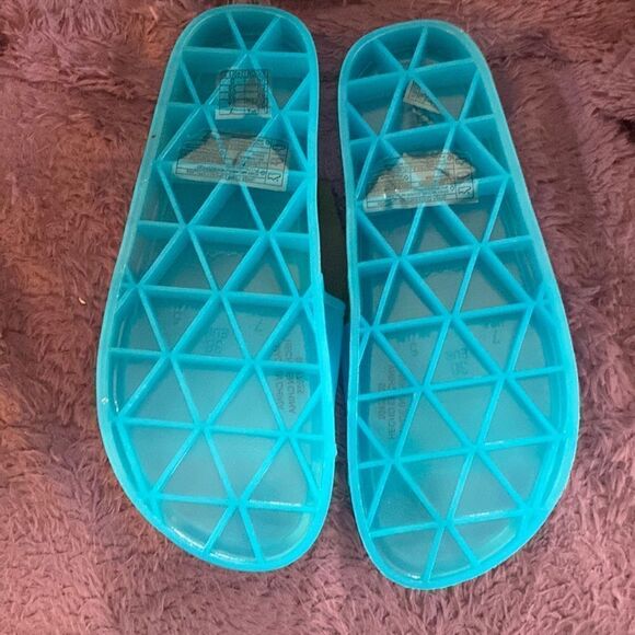 Electric Blue Slip on Sandals - Picture 3 of 4